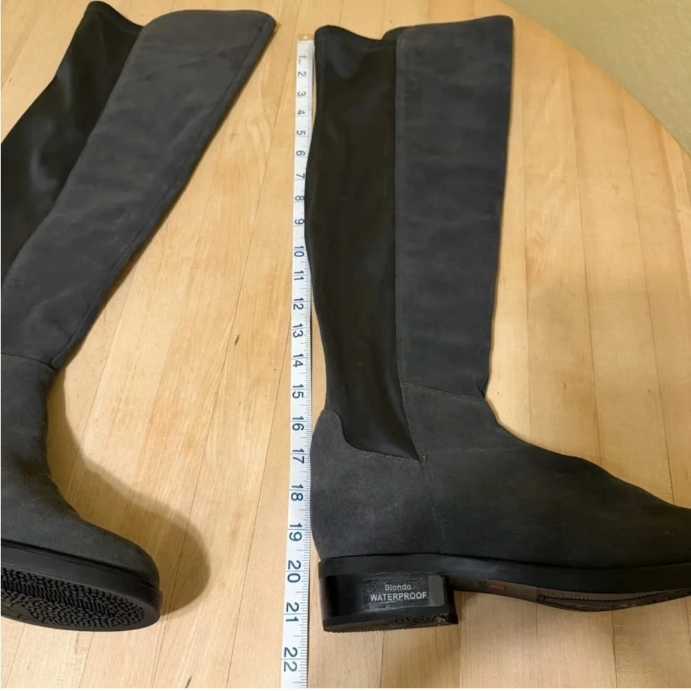 Blondo Danny Gray Suede Waterproof Over The Knee Boots NWOT Size 10